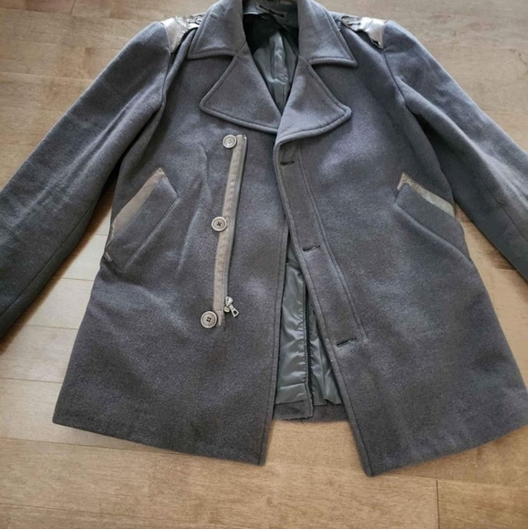 Rudsak - Mens L Wool and Leather Jacket Winter - Picture 1 of 4